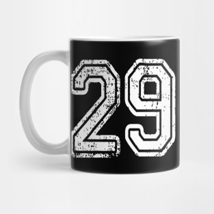 Number 29 Grungy in white Mug